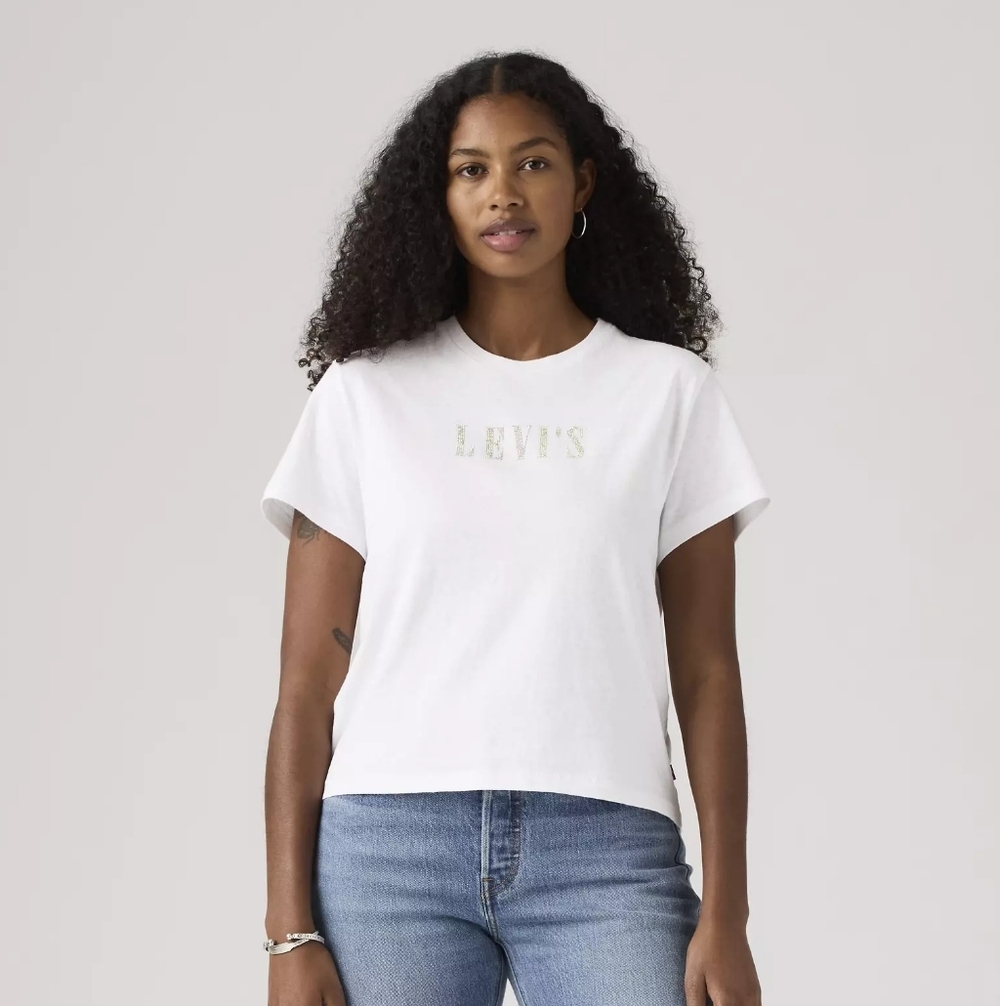 Levi's White Woman's T-Shirt